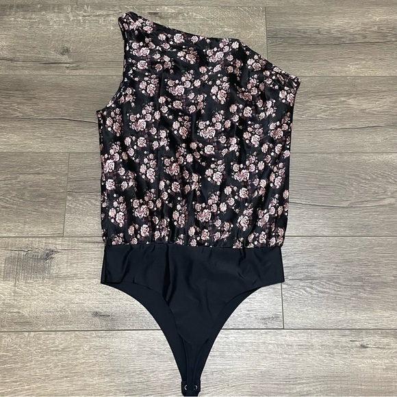 Cami NYC Womens Silk One Shoulder Bodysuit Blouse Floral QUARTZ GARDEN Sz M NWOT - Picture 6 of 8